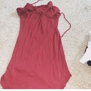 Tie in front bodycon dress